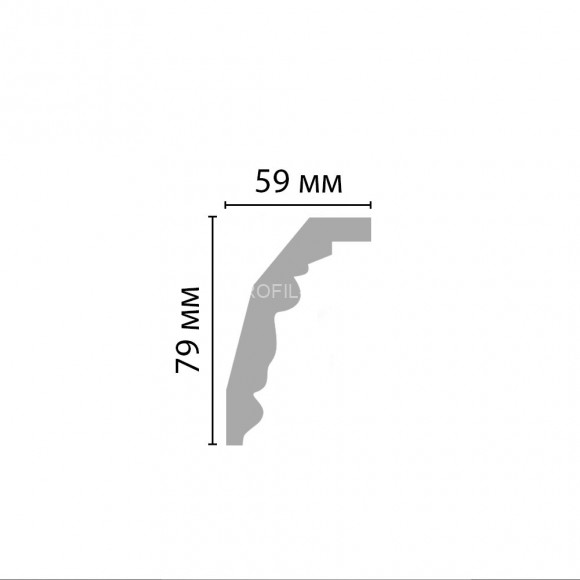 Плинтус DECOMASTER 95323A (79x59x2400) потолочный с рисунком карниз с кронштейнами из полиуретана, белый под покраску