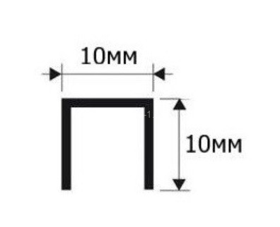 Латунный профиль П-образный 10х10мм Cezar PVL83 LC хром 2,7м Латунный профиль П-образный 10х10мм Cezar PVL83 LC хром 2,7м