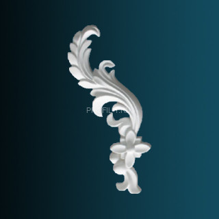 Декоративный орнамент Перфект G2365R правый белый 358х180х25 мм