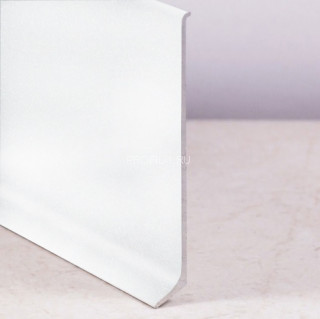 Алюминиевый плинтус напольный 40 мм ПЛ-40 белый муар 3 м