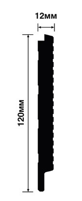 Стеновая панель Hiwood LV127L S339S декорированная 120х12 мм 2,7 м