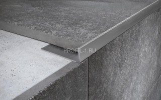 L-профиль из нержавеющей стали 8 мм FG 8 S сатинированная сталь 270 см