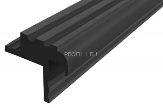Закладной профиль противоскользящий БШ-30 черный бухта 10 м резиновый