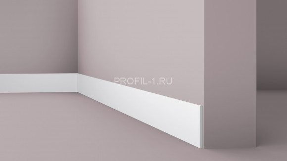 Напольный плинтус NMC Wallstyl FL9 белый полистирол 8х100 мм 2м