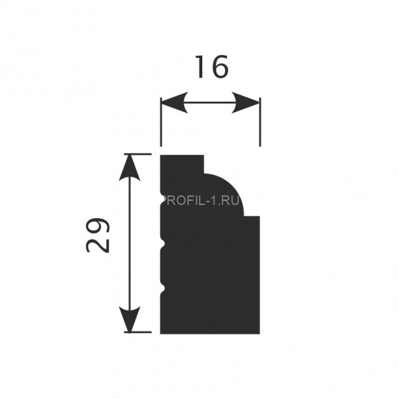 Молдинг Cosca MX-004 белый полистирол 16х29 мм 2м