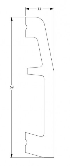 Напольный плинтус Orac Decor Duropolymer SX125 белый полистирол 69х14 мм 2м Напольный плинтус Orac Decor Duropolymer SX125 белый полистирол 69х14 мм 2м