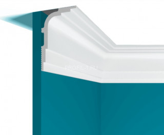 Потолочный плинтус Перфект Плюс P102 белый ударопрочный 62х100 мм 2 м