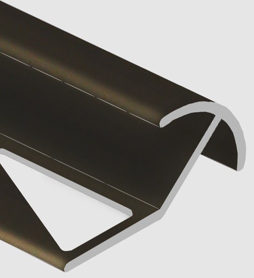 Профиль под плитку для наружных углов 12 мм алюминий PV71-10 коричневый матовый 2,7 м