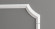 Декоративный уголок для молдингов Decor-Dizayn C1-DD002 полиуретан белый, под покраску 157х157х19 мм