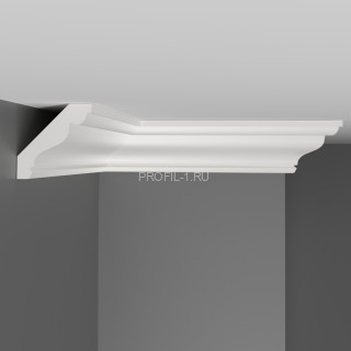 Плинтус потолочный гладкий Decomaster D155 Дюропрофиль 50х50х2000 мм белый