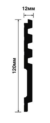 Стеновая панель Hiwood LV128 S339S декорированная 120х12 мм 2,7 м
