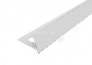 С-образный профиль ПВХ для плитки 12 мм Cezar 105 Светло-серый 2,5 м (10 штук)
