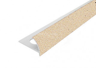 С-образный профиль ПВХ для плитки 8 мм Cezar 213 Песочный беж 2,5 м (10 штук)