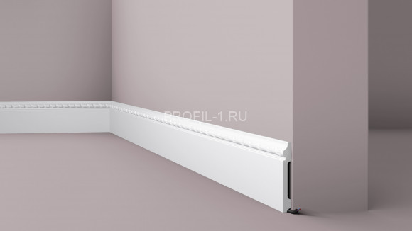 Напольный плинтус NMC Wallstyl FO2 белый полистирол 15х120 мм 2м