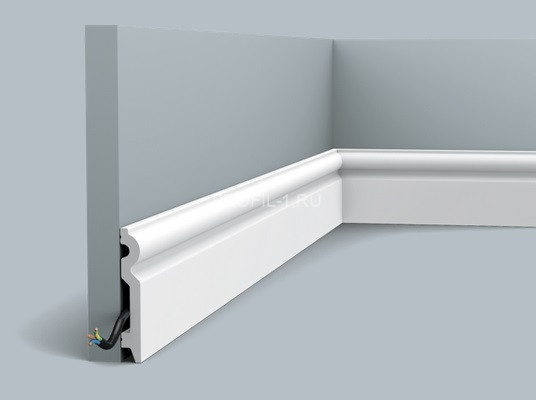 Напольный плинтус Orac Decor Duropolymer SX137 белый полистирол 99х15 мм 2м