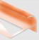 Алюминиевый профиль F-образный округлый с рифлением для ступеней 10 мм PV56-15 розовый блестящий 2,7 м