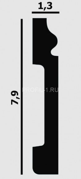 Гибкий напольный плинтус Перфект Плюс P29 FLEX белый ударопрочный 13х79 мм 2 м