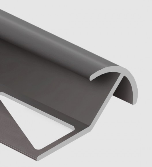 Профиль под плитку для наружных углов 12 мм алюминий PV71-18 черный матовый 2,7 м