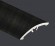 Порог ПВХ ламинированный 40 мм Cezar венге черный 0,9 м