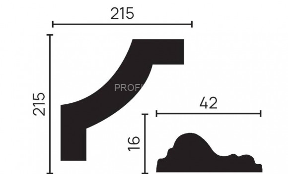 Декоративный уголок для молдингов Decor-Dizayn C1-DD301 полиуретан белый, под покраску 215х215х16 мм Декоративный уголок для молдингов Decor-Dizayn C1-DD301 полиуретан белый, под покраску 215х215х16 мм