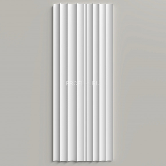 Стеновая декоративная панель 3D Decor-Dizayn DD923(3m) из полистирола белая, под покраску 150х11.2х3000 мм