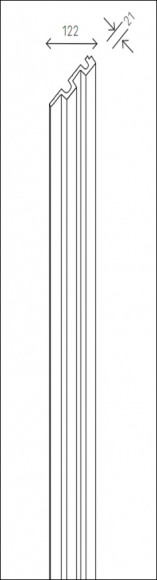 Реечная настенная панель VOX LINERIO L-LINE дерево 2650х122х21 мм Реечная настенная панель VOX LINERIO L-LINE дерево 2650х122х21 мм