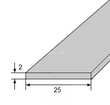 Алюминиевая полоса 25х2 мм 3 метра Алюминиевая полоса 25х2 мм 3 метра
