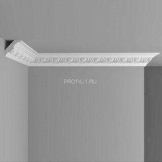 Плинтус потолочный с рисунком Decomaster D155A Дюропрофиль 50х50х2000 мм белый