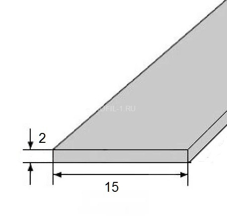 Алюминиевая полоса 15х2 мм 3м серебро