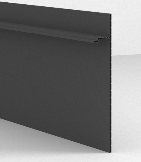 Алюминиевый теневой плинтус 80 мм ПО-192 черный матовый 2,7 м