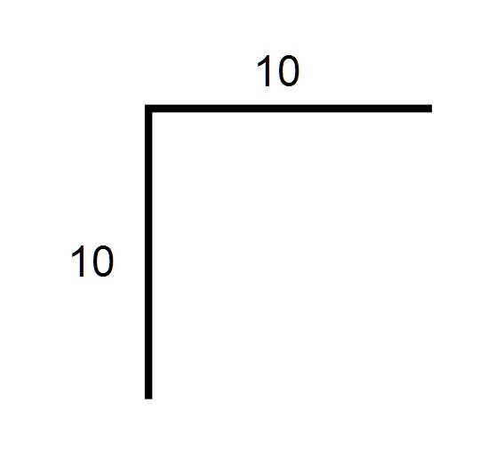 Уголок ПВХ 10х10 Lemal E10 0074 под дерево 2,75 м (25 штук)