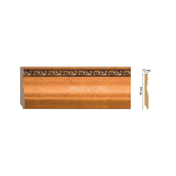 Плинтус напольный DECOMASTER 153-1223 (95x12x2400) цвет Золото
