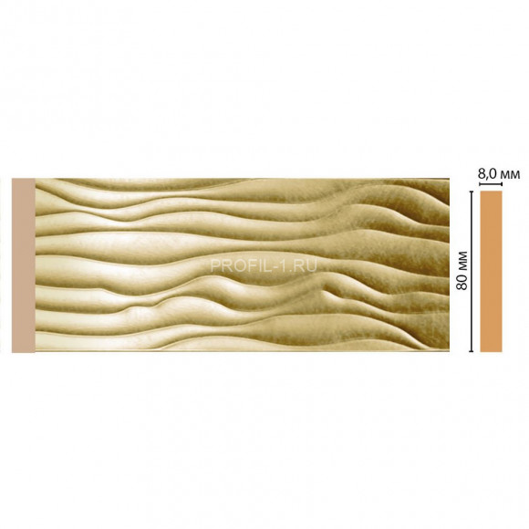 Молдинг DECOMASTER D042-374 ДМ(80x8x2400) цвет Золото Молдинг DECOMASTER D042-374 ДМ(80x8x2400) цвет Золото