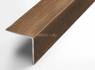 Алюминиевый уголок 40х40 мм равнополочный Л Светлый дуб 2,7 м (упаковка 10 штук)