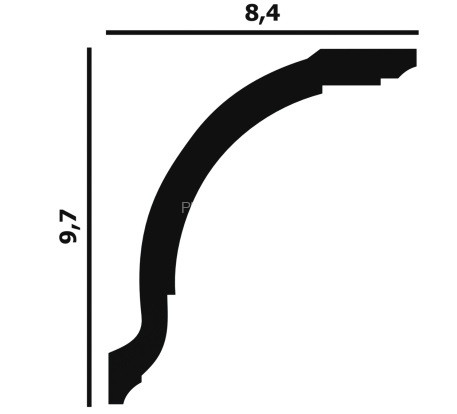 Потолочный плинтус Перфект Плюс P08 97 мм 200 см