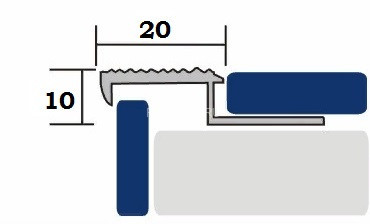 Алюминиевый профиль Z-образный 10 мм Z-10 Золото КЕ 2,7 м (упаковка 10 штук)