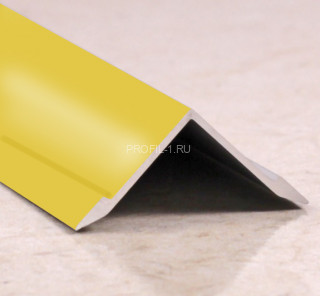 Угловой порог алюминиевый внутренний 21х21 мм ПО-21х21 золото глянец 2,7 м