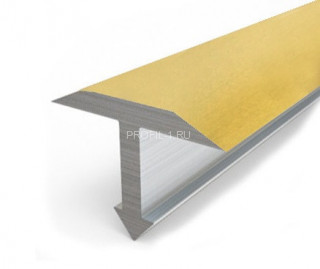 Алюминиевый профиль Т-образный 18 мм Т-18 Золото КЕ 2,7 м (упаковка 10 штук)