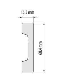 Напольный плинтус 68 мм Cezar Elegance LPC-23 шампань 2,44 м