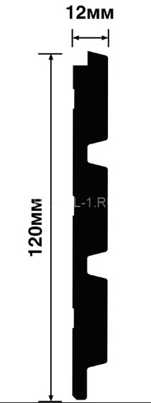 Стеновая панель Hiwood LV124 BK114K декорированная 120х12 мм 2,7 м
