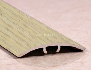 Алюминиевый порог ламинированный одноуровневый 30 мм ПО-31 202 Дуб беленый 2,7 м