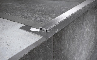 П-профиль из нержавеющей стали окантовочный 15 мм FPF 15 S сатинированная сталь 270 см