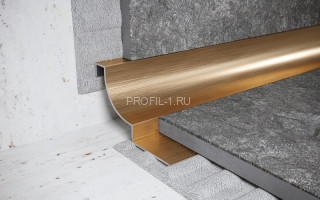 Профиль из нержавеющей стали угловой внутренний закладной округлый 12 мм FWR 12 GS золото сатинированное 270 см Профиль из нержавеющей стали угловой внутренний закладной округлый 12 мм FWR 12 GS золото сатинированное 270 см