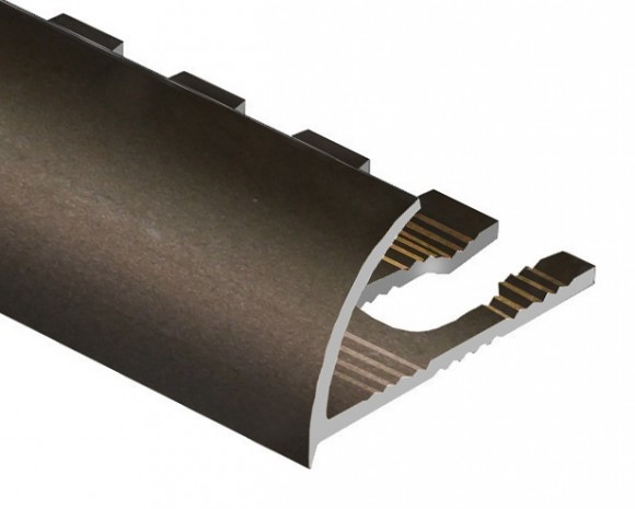 Профиль для плитки С-образный алюминий гибкий 10 мм PV20-06 бронза матовая 2,7 м