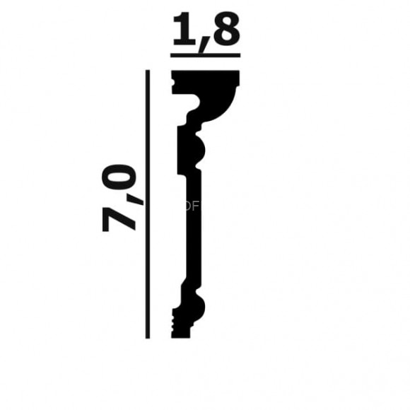 Молдинг Перфект Плюс P97 белый дюрополимер 18х70 мм 200 см Молдинг Перфект Плюс P97 белый дюрополимер 18х70 мм 200 см