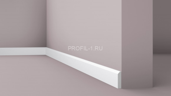 Напольный плинтус NMC Wallstyl FT2 белый полистирол 13х58 мм 2м