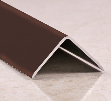 Угол защитный 20х20 мм алюминий PV63-38 темно коричневый Ral 8017 2,7 м