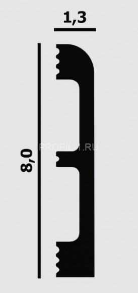 Гибкий напольный плинтус Перфект Плюс P83 FLEX белый ударопрочный 13х80 мм 2 м