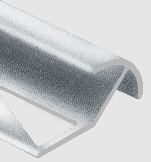Профиль под плитку для наружных углов 12 мм алюминий PV71-03 серебро блестящее 2,7 м