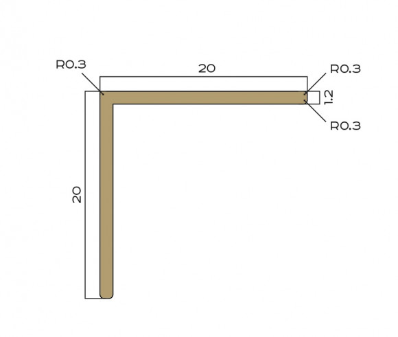 Уголок 20х20 мм латунный NEEXY PVL74-05 ANTCL антик медь светлая 2.7м Уголок 20х20 мм латунный NEEXY PVL74-05 ANTCL антик медь светлая 2.7м
